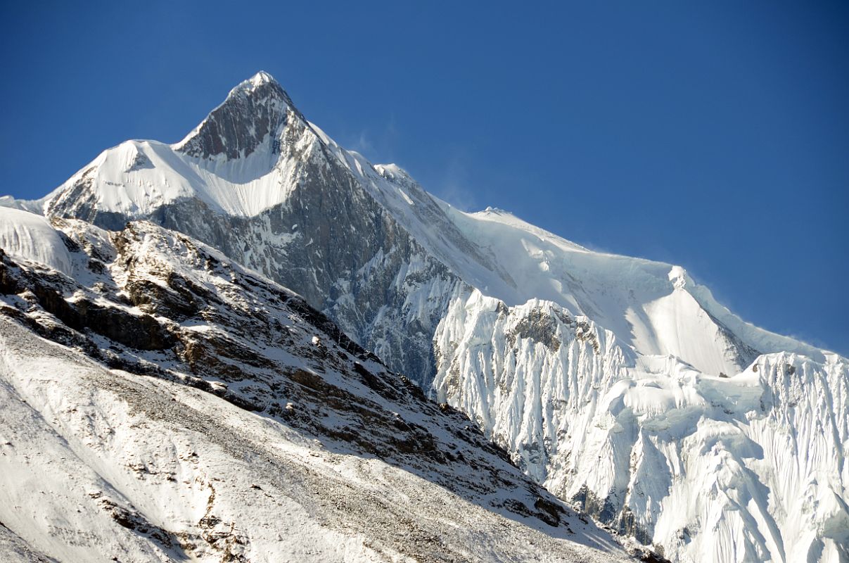 12 Roc Noir Khangsar Kang From Tilicho Peak Hotel On Trek From Khangsar To Tilicho Tal Lake 